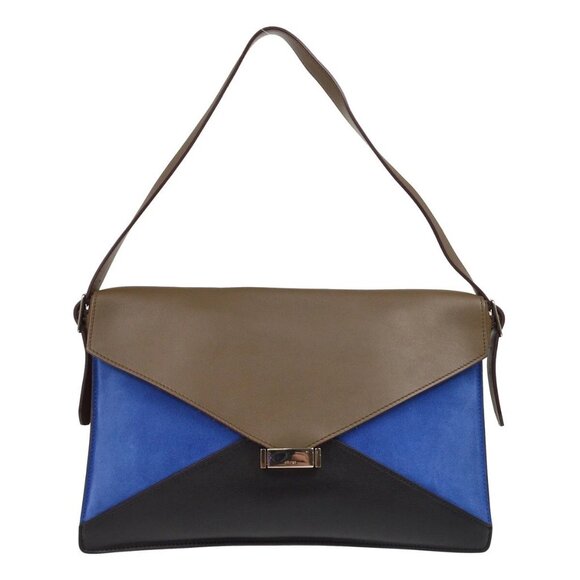 Celine Tricolor Diamond Clutch Shoulder Bag - Picture 1 of 8